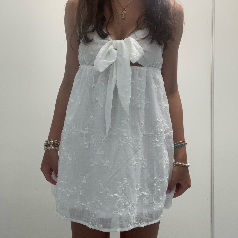 Princess Polly Granno Mini Dress White WITH TAG